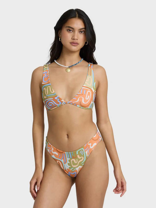 Surf Bikini Top Orange Multi