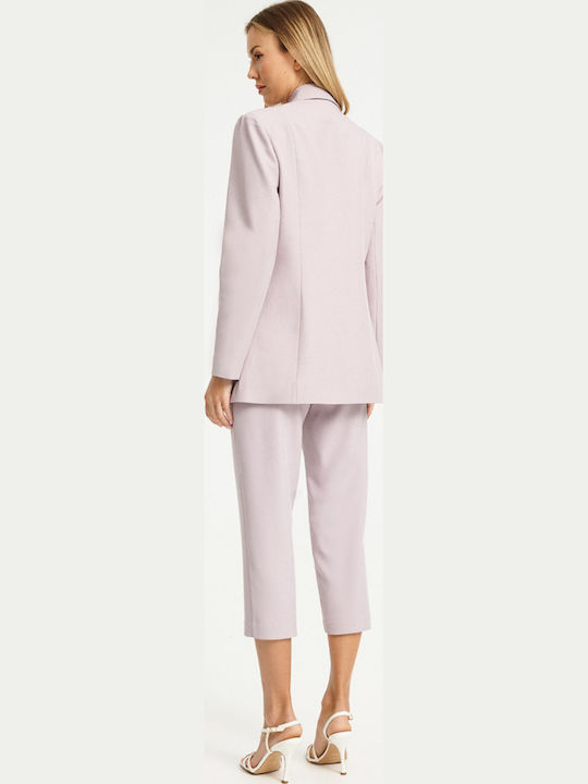 Women's Fabric Trousers Lilac