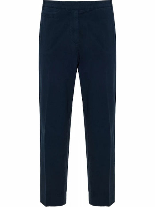 Women's Fabric Trousers Dark Blue