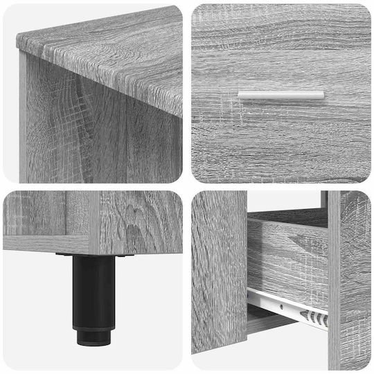 vidaXL Πάγκος χωρίς Νιπτήρα Μ80xΒ35xΥ60cm Γκρι Sonoma