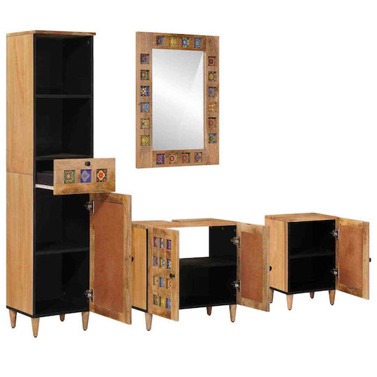 vidaXL Bathroom Vanity Unit Without Sink M62xB33xH58cm Natural