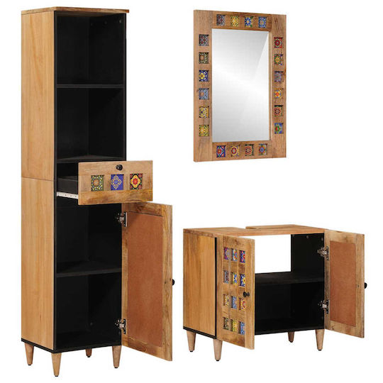 vidaXL Bathroom Vanity Unit Without Sink M62xDepth33xHeight58cm Natural