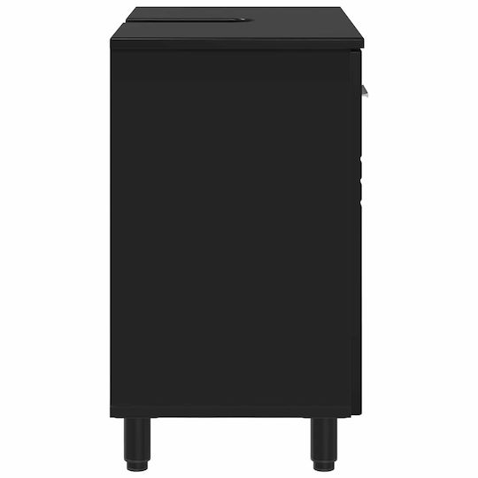 vidaXL Badezimmer Waschtisch-Einheit M60xB35xH60cm Schwarze