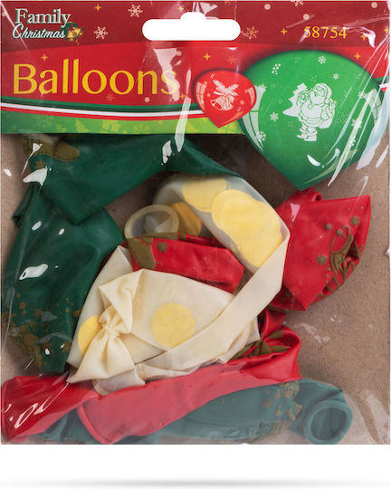 Set 12 Baloane Roșii De Crăciun 30 cm