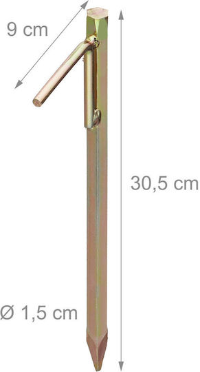 Relaxdays Set 4 Xl Tent Pegs Gold 30.5x1.5x9 Cm