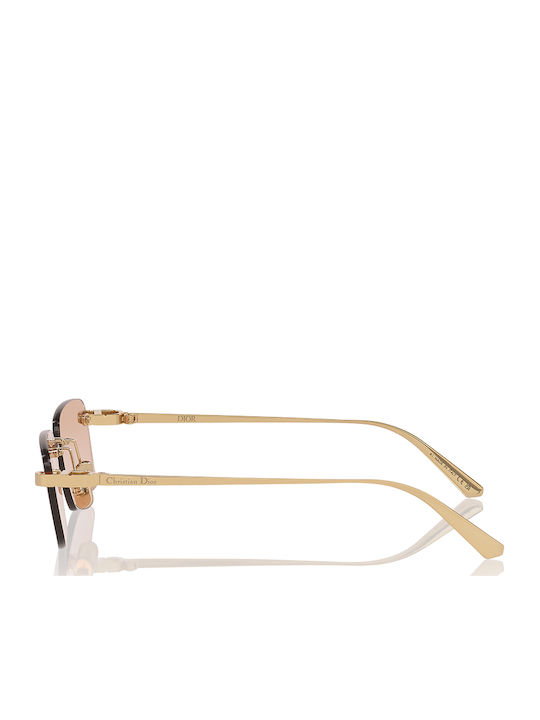 Dior Unisex Sunglasses with Gold Metal Frame and Gold Lens CDIOR S4U B0L0