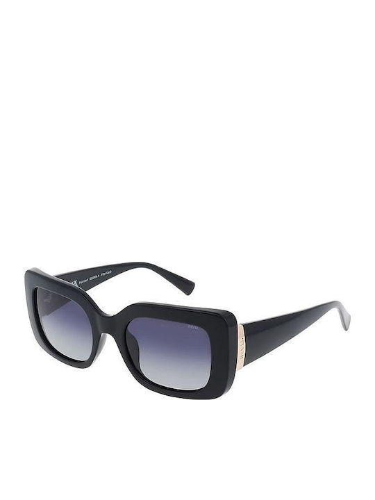 Invu Women Sunglasses with Black Frame and Black Polarized Lens IB22606A