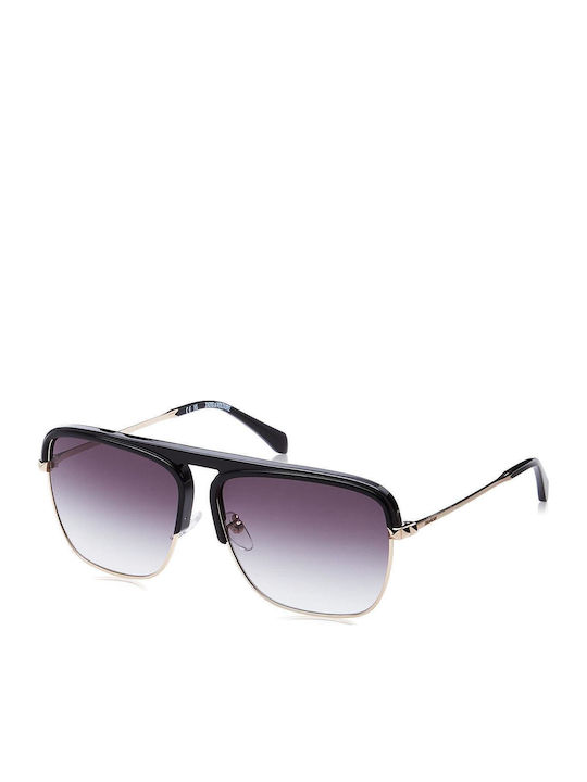 Zadig & Voltaire Men's Sunglasses with Black Frame and Gray Gradient Lens