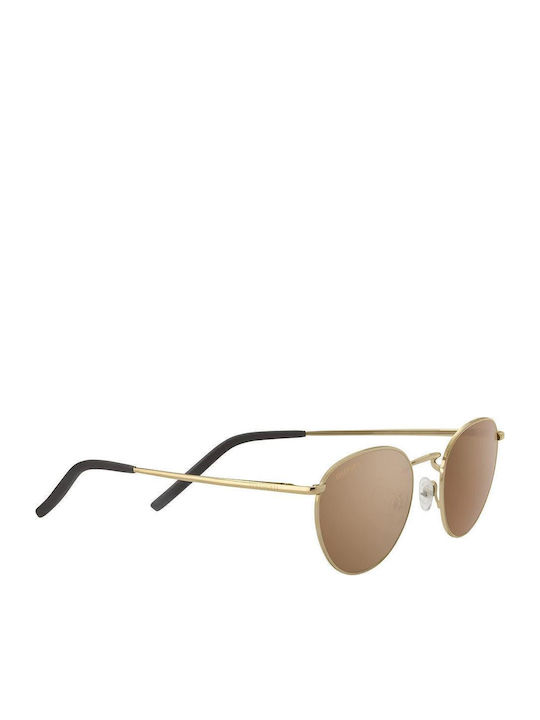 Serengeti Hamel Unisex Γυαλιά Ηλίου με Χρυσό Μεταλλικό Σκελετό και Καφέ Καθρέφτη Φακό 8929