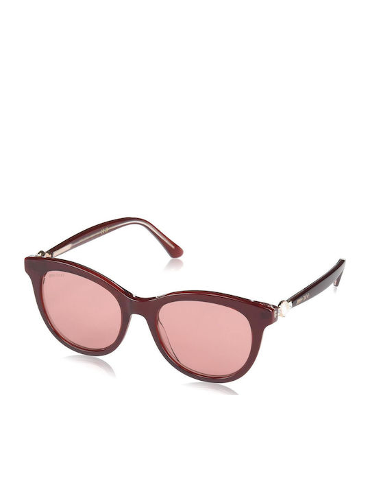 Jimmy Choo Women's Sunglasses with Burgundy Plastic Frame and Burgundy Lens S0379569