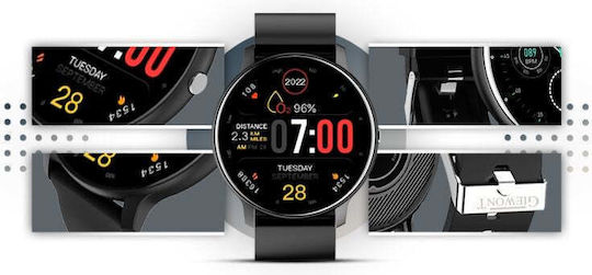 Giewont 46mm Smartwatch με Παλμογράφο (Black)