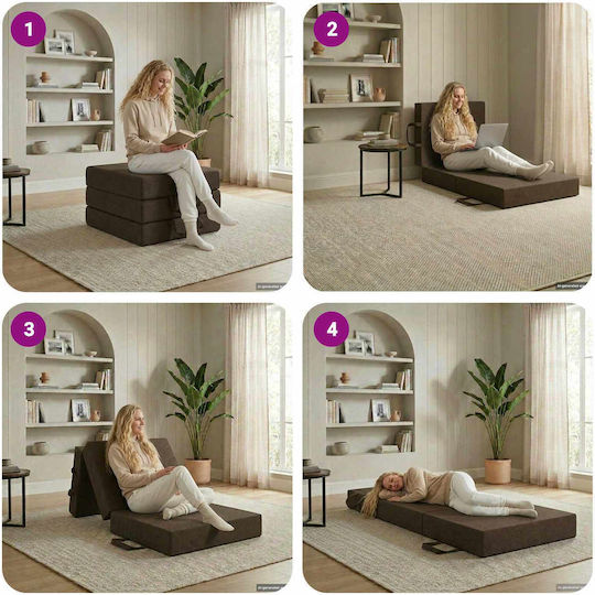 vidaXL Față De Pernă Maro 63x90cm