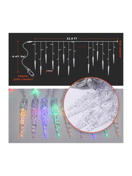 360 Λαμπάκια LED 10μ. Ψυχρό Λευκό τύπου Κουρτίνα