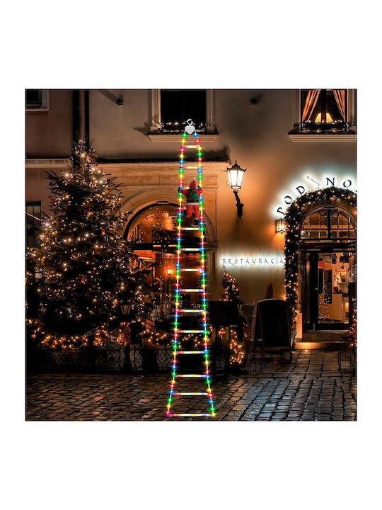 Led Light-up Ladder Santa Christmas 300 Cm 8 Modes Timer
