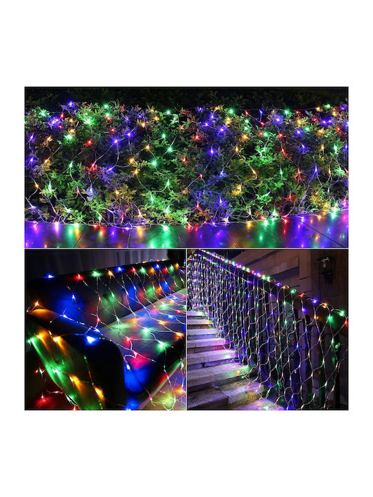 Led Garden Light Net Curtain Waterproof 8 Modes 200x200 Cm
