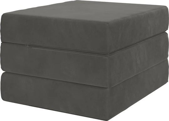 vidaXL Samt Bodenkissen Grau 63x75cm