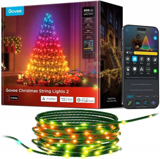 Lichterkette 2S 200 Smart LED-Lichter 20 m RGBW, 1 Stück
