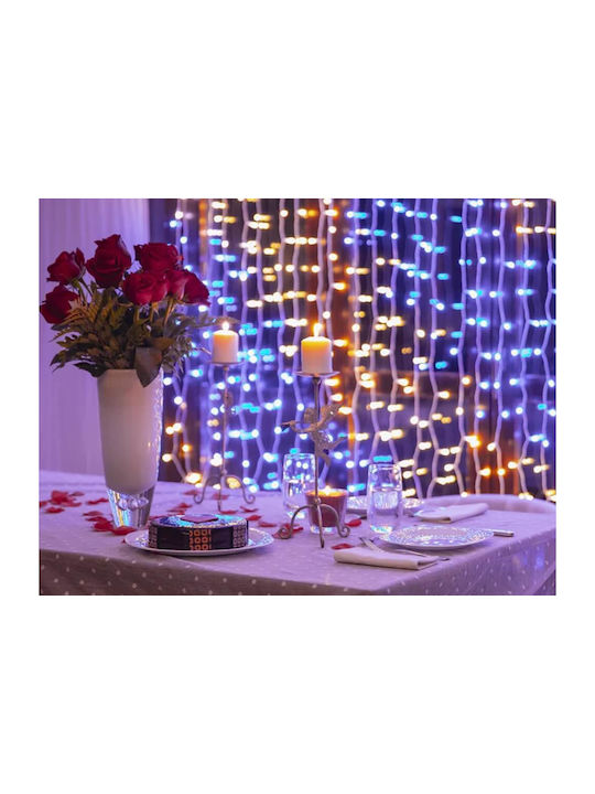 400 Lights LED 2.1m. x 150cm Multicolor type Curtain