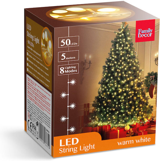 Λαμπάκια LED 5μ. Θερμό Λευκό σε Σειρά
