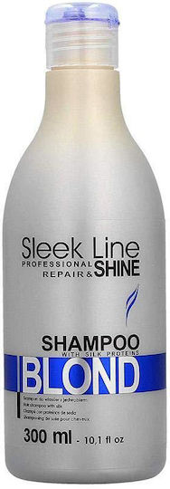 Stapiz Sleek Line Blond Shampoo Σαμπουάν Αναδόμησης/Θρέψης & Λείανσης για Βαμμένα Μαλλιά 300ml