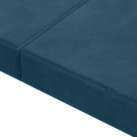 vidaXL Кадифен Калъф За Възглавница Син 45x80см