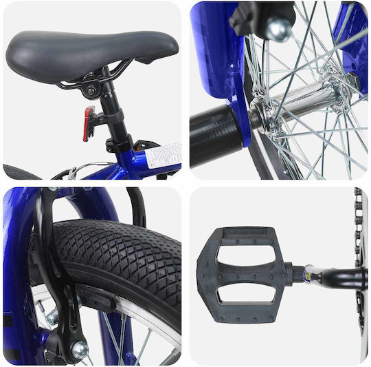 vidaXL 16" Kinderfahrrad BMX Blau
