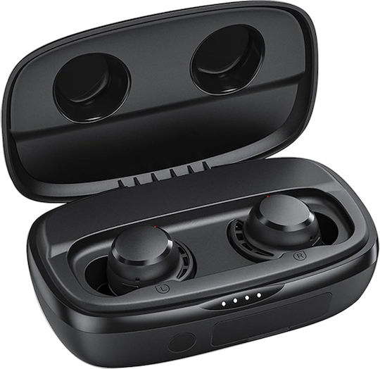 Tribit FlyBuds 3 SC Bluetooth Handsfree Ακουστικά με Αντοχή στον Ιδρώτα και Θήκη Φόρτισης Μαύρα