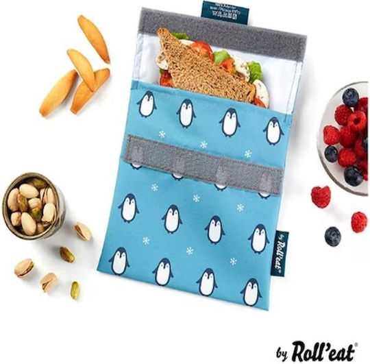 Rolleat Snack 'n' Go Animals Πλαστικό Παιδικό Δοχείο Φαγητού Penguins 18 x 18εκ.