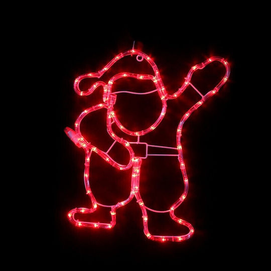 Outdoor Illuminated Santa Claus Electric with Light Tube Red 46x41cm