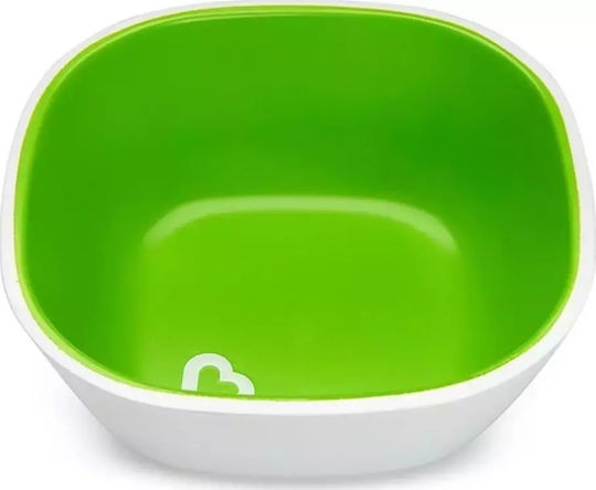 Munchkin Toddler Food Bowl Splash Plastic Green 2 Pieces