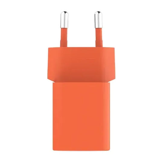 TTEC GaN Charger With USB-C Port And USB-C - USB-C Cable 45W Power Delivery Neon Orange SmartCharger