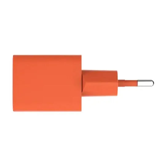TTEC GaN Charger With USB-C Port And USB-C - USB-C Cable 45W Power Delivery Neon Orange SmartCharger