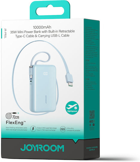 Joyroom JR-PR2L Външна Батерия 10000mAh 35W Power Delivery Синя