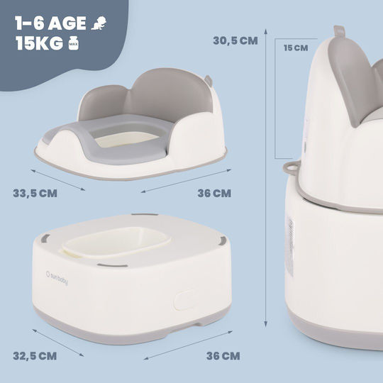 Sun Baby Klassisches Töpfchen mit Deckel Weiß bis 15kg