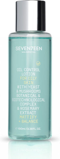 Seventeen Oil Control Lotion With Yeast & Mushrooms’ Biological Complex & Rosemary Extract Lotion Καθαρισμού Προσώπου 100ml