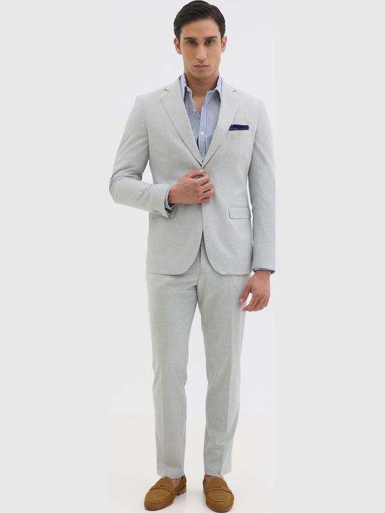 Men’s Suit Jacket with Slim Fit Light Gray
