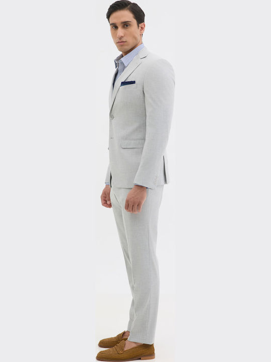 Men’s Suit Jacket with Slim Fit Light Gray