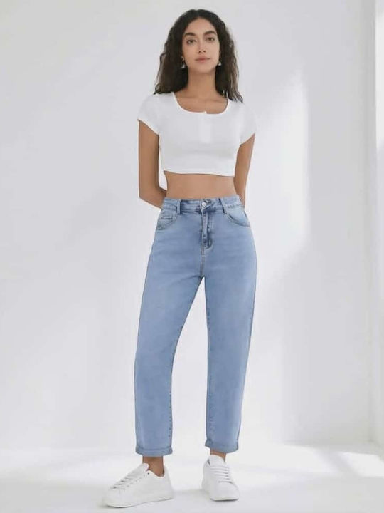 High Rise Women's Jean Pants in Mom Fit