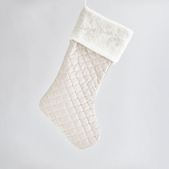 Christmas Decorative Fabric White Socks L49xW27xH16cm