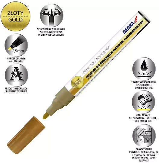 Farbmarker Grabsteinrestaurierung Gold Dedra