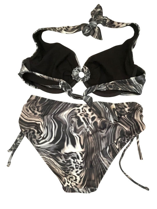 Set Bikini Animal Print Μαύρο