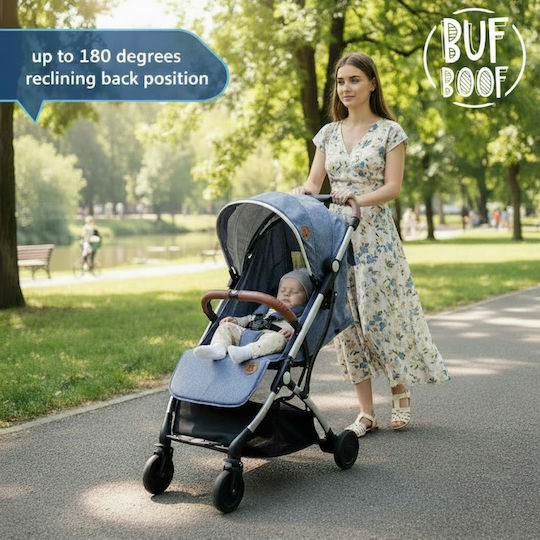 Buf Boof S-16 Cărucior pentru Bebeluși Potrivit pentru Nou-născut Albastru deschis