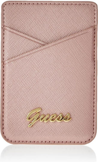 Guess MagSafe Калъф за карти Saffiano в Розов цвят