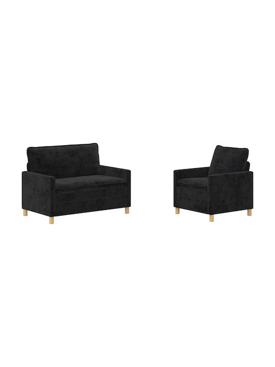 vidaXL Wohnzimmermöbel-Set 2-Sitzer & Sessel