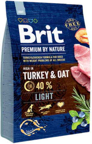 Brit Premium by Nature Light 15kg Dry Food Diet for Adult Dogs with Turkey