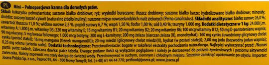 Josera Josidog Mini 10kg Ξηρά Τροφή χωρίς Γλουτένη για Ενήλικους Σκύλους Μικρόσωμων Φυλών με Κρέας, Πάπια και Ρύζι
