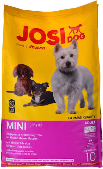 Josera Josidog Mini 10kg Ξηρά Τροφή χωρίς Γλουτένη για Ενήλικους Σκύλους Μικρόσωμων Φυλών με Κρέας, Πάπια και Ρύζι