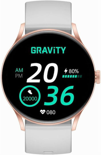 Gravity GT2-3 Pro 45mm Smartwatch with Heart Rate Monitor (Rose Gold)