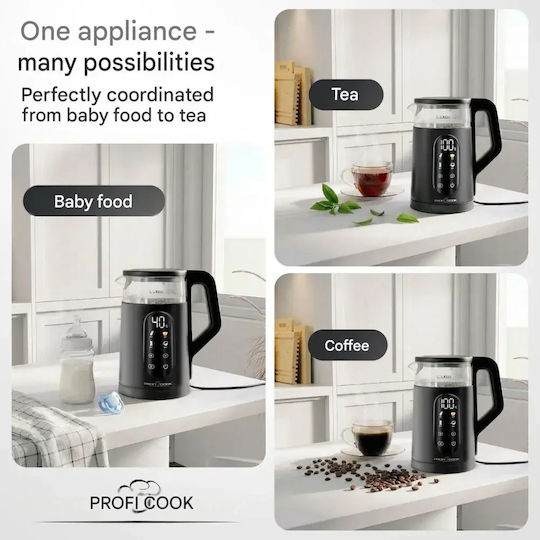 Profi Cook Fierbător de Apă 1.7l 2200W Negru
