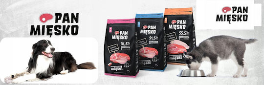 Pan Miesko 9kg Dry Food for Adult Dogs with Meat, Beef, Tuna, Rice, Poultry, Chicken, Liver and Salmon